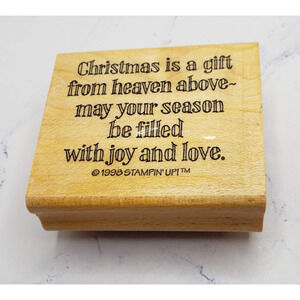 Stampin’ Up! Christmas Is A Gift From Heaven Above Wood Mounted Rubber Stamp